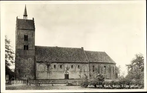 Ak Anloo Hunze Drenthe, N.H. Kerk