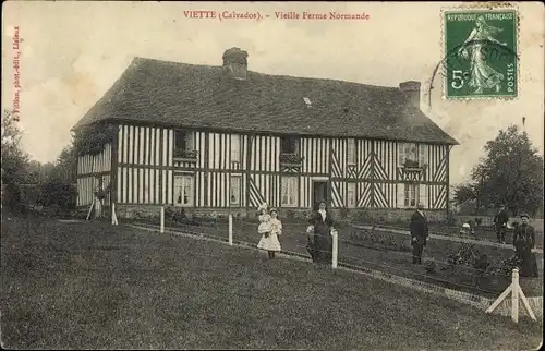 Ak Sainte Marguerite de Viette Calvados, Vieille Ferme Normande