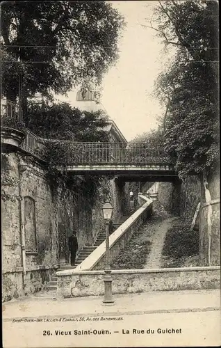 Ak Saint Ouen Seine Saint Denis, La Rue du Guichet