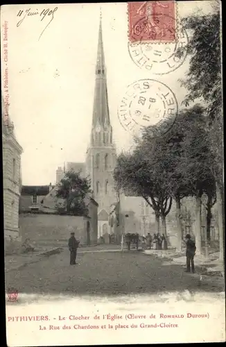 Ak Pithiviers Loiret, Le Clocher de l'Eglise