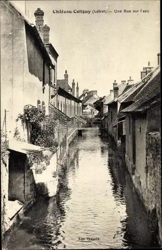 Ak Chatillon Coligny Loiret, Une Rue sur l'eau