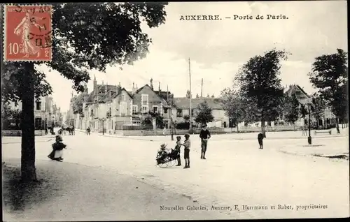 Ak Auxerre Yonne, Porte de Paris