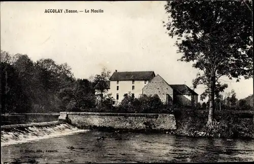 Ak Accolay Yonne, Le Moulin