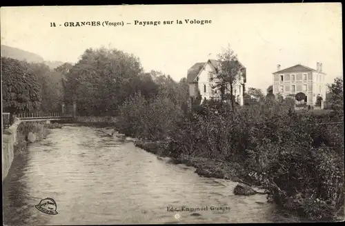 Ak Granges sur Vologne Vosges, Paysage sur la Vologne