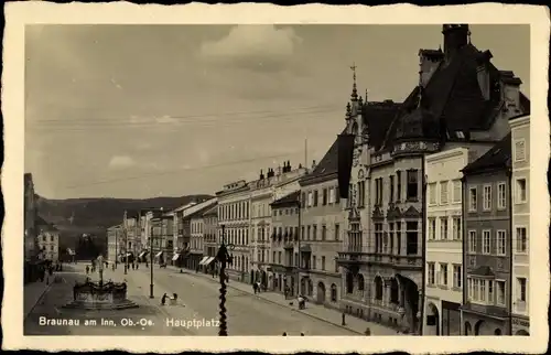 Ak Braunau am Inn in Oberösterreich, Hauptplatz