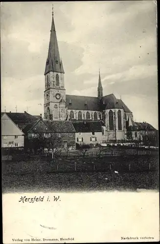 Ak Herzfeld in Westfalen, Kirche