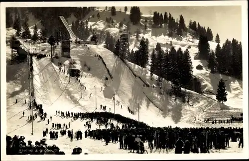 Ak Garmisch Partenkirchen in Oberbayern, Kleine und große Olympiaschanze