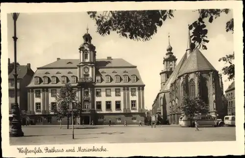 Ak Weißenfels an der Saale, Rathaus, Marienkirche