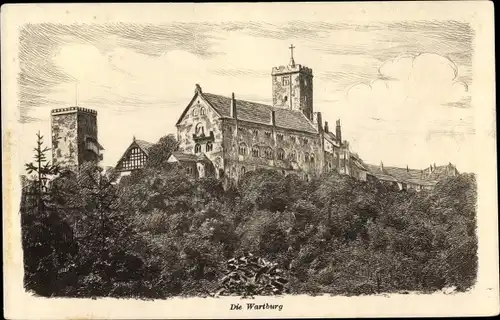 Künstler Ak Lutherstadt Eisenach in Thüringen, Wartburg