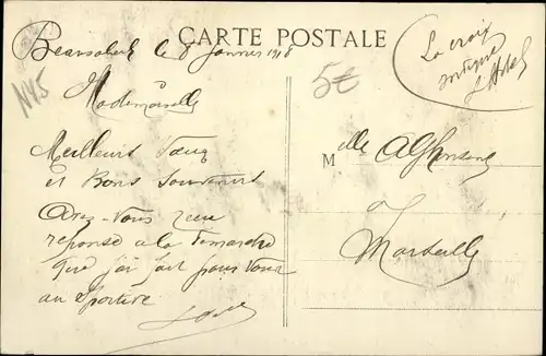 Ak Monte Carlo Monaco, Vue générale de Beausoleil