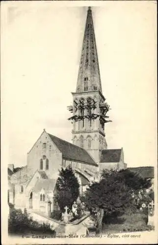 Ak Langrune sur Mer Calvados, Église