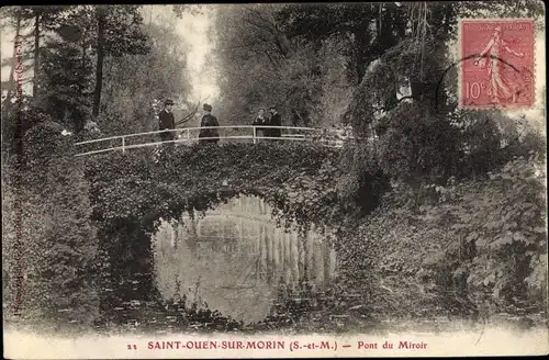 Ak Saint Ouen sur Morin Seine et Marne, Pont de Miroir