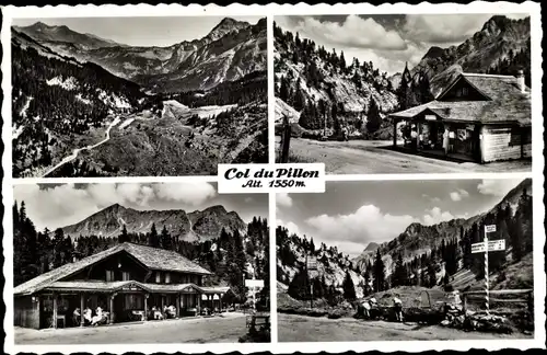 Ak Pillon Meuse, Panorama vom Ort, Bergrestaurant