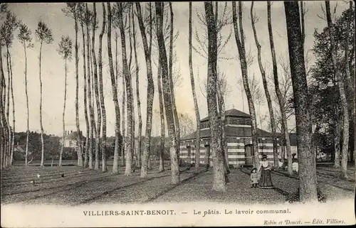 Ak Villiers Saint Benoit Yonne, Le patis, le llavoir communal