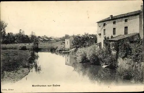 Ak Monthureux sur Saone Lothringen Vosges, Partie am Wasser