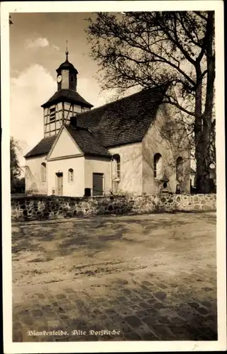 Foto Ak Blankenfelde Mahlow im Kreis Teltow, alte Dorfkirche
