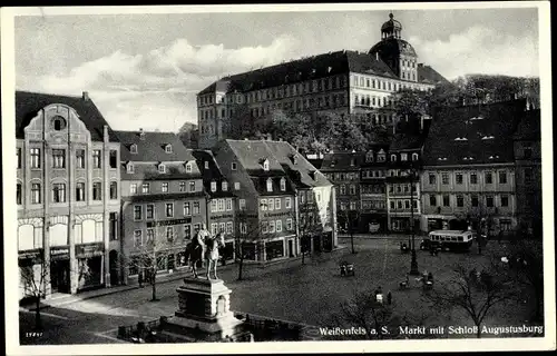 Ak Weißenfels an der Saale, Markt, Schloss Augustusburg