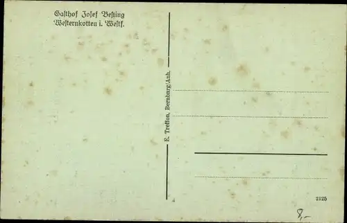 Ak Westernkotten Westfalen, Gasthof Josef Besting, Gradierwerk, Scheune