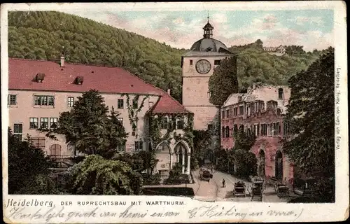 Ak Heidelberg am Neckar, Ruprechtsbau mit Wartturm