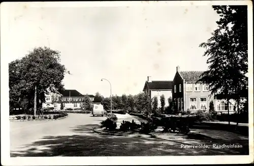 Ak Paterswolde Drenthe Niederlande, Raadhuislaan