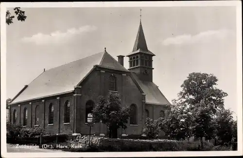 Ak Zuidwolde Drenthe, Herv. Kerk