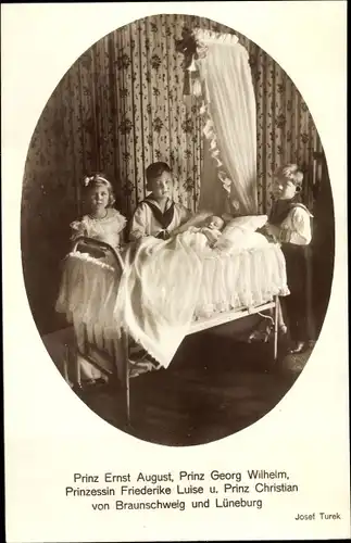 Ak Ernst August, Georg Wilhelm, Friederike Luise, Christian von Braunschweig und Lüneburg