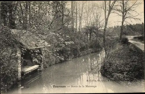 Ak Tournan-en-Brie Seine et Marne, Bords de la Marsange