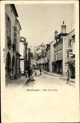 Ak Montargis Loiret, Rue du Loing