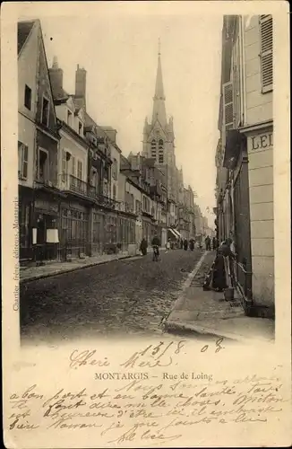Ak Montargis Loiret, Rue du Loing