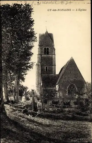 Ak Gy les Nonains Loiret, L'Eglise