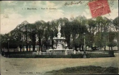 Ak Bayeux Calvados, Place du Château