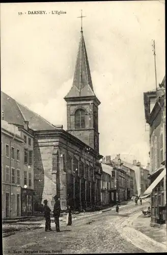 Ak Darney Vosges, L'Eglise