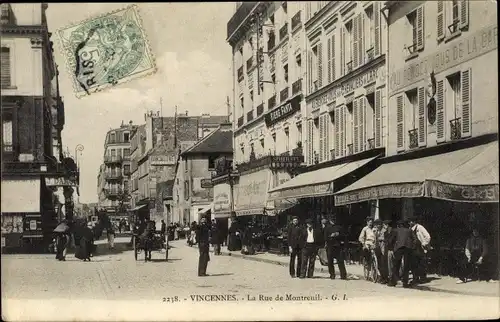 Ak Paris XII Bois de Vincennes, La Rue de Montreuil, Au Rendez-Vous des Chevaliers de L´Arc