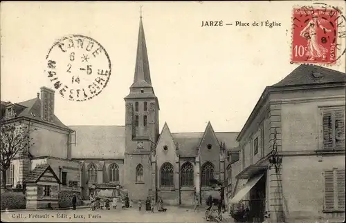 Ak Jarzé Maine et Loire, Place de l'Eglise