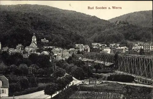 Ak Bad Sooden Allendorf in Hessen, Gesamtansicht, Saline