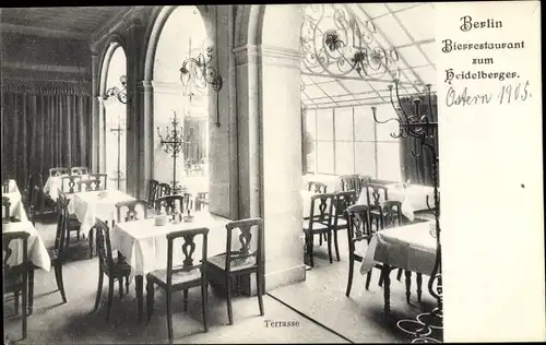 Ak Berlin Mitte, Bierrestaurant zum Heidelberger, Terrasse