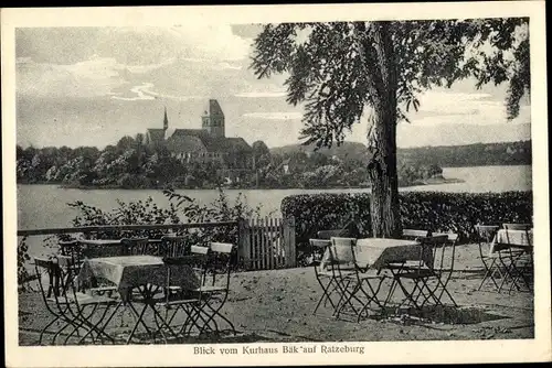 Ak Ratzeburg im Herzogtum Lauenburg, Blick vom Kurhaus Bäk zur Stadt