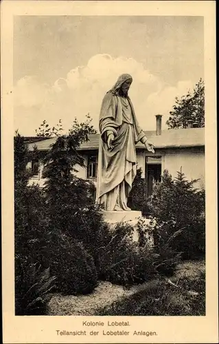 Ak Lobetal Bernau bei Berlin, Kolonie Hoffnungstal, Christus Statue