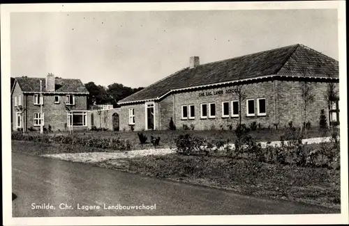 Ak Smilde Drenthe Niederlande, Chr. Lagere Landbouwschool