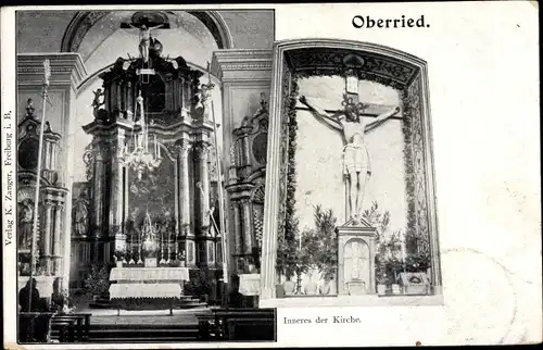 Ak Oberried im Breisgau, Kirche, Inneres, Altar
