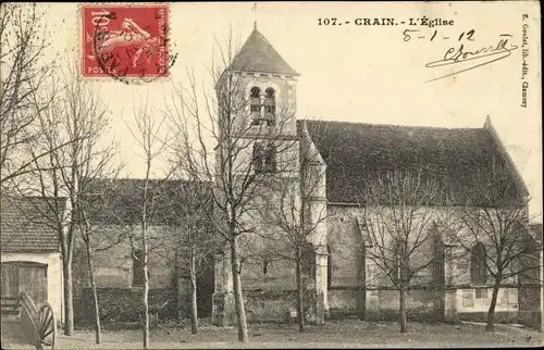 Ak Crain, Yonne, l´Église