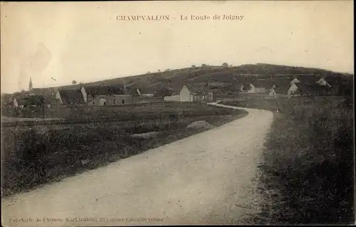 Ak Champvallon Yonne, la Route de Joigny