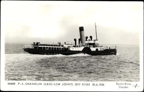 Ak Fährschiff Shanklin, British Railways