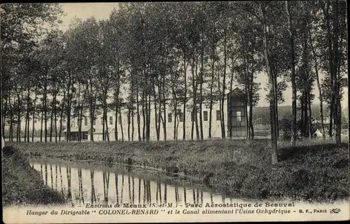 Ak Beauval Environs de Meaux Seine-et-Marne, le Canal alimentant l'Usine Oxhydrique
