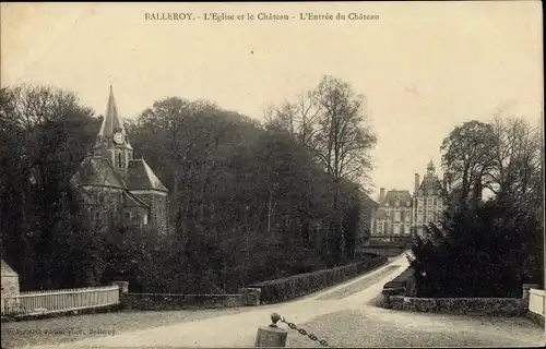 Ak Balleroy Calvados, Château et Église