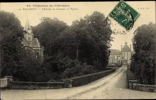 Ak Balleroy Calvados, Château et Église