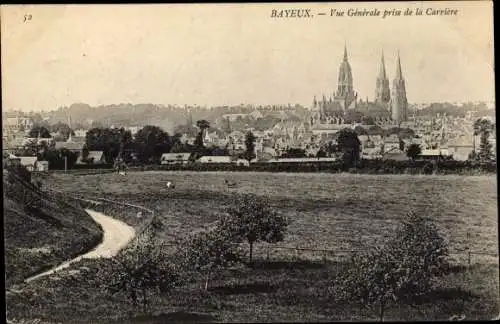 Ak Bayeux Calvados, Vue Générale