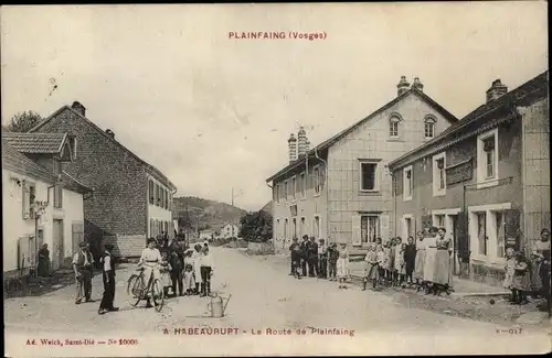 Ak Habeaurupt Plainfaing Vosges, Route de Plainfaing