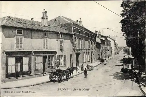 Ak Épinal Lothringen Vosges, Rue de Nancy