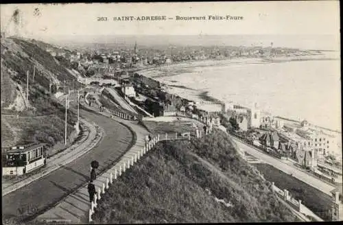 Ak Sainte Adresse Seine Maritime, Boulevard Felix Faure